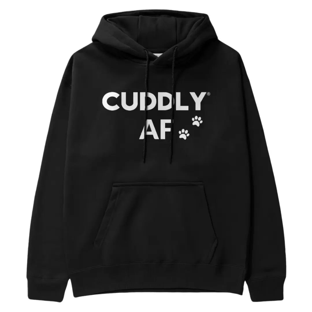 CUDDLY AF Hoodie with Paw Prints CUDDLY