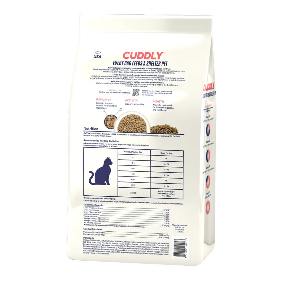 CUDDLY Chicken & Rice Dry Cat Food CUDDLY
