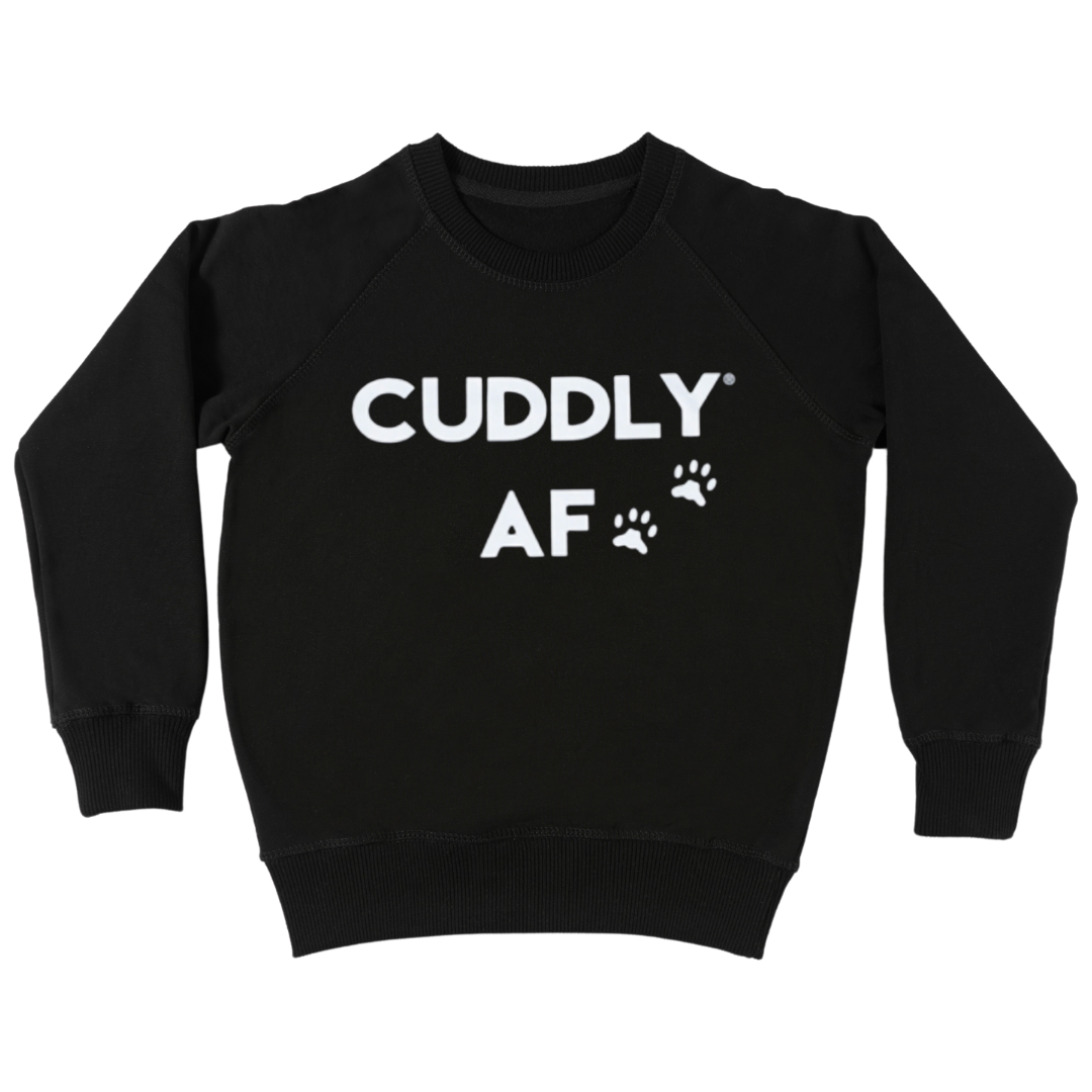 CUDDLY AF Crewneck with Paw Prints