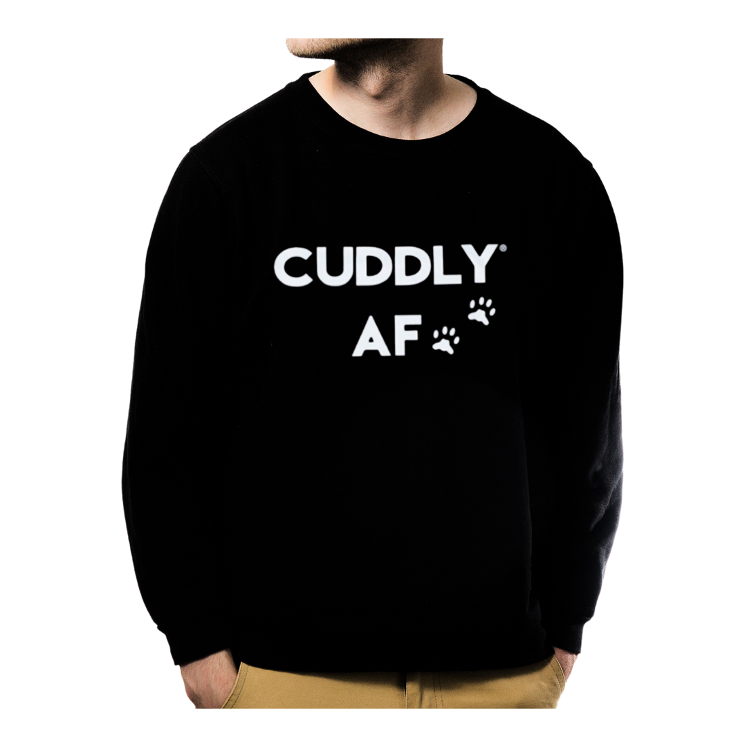 CUDDLY AF Crewneck with Paw Prints