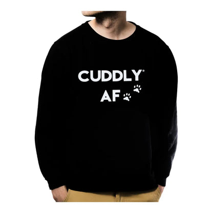CUDDLY AF Crewneck with Paw Prints CUDDLY