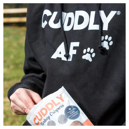 CUDDLY AF Hoodie with Paw Prints CUDDLY