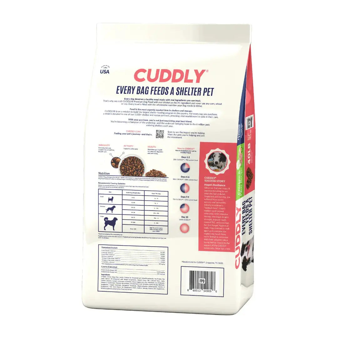 CUDDLY Chicken & Pea Grain Free Dry Dog Food CUDDLY