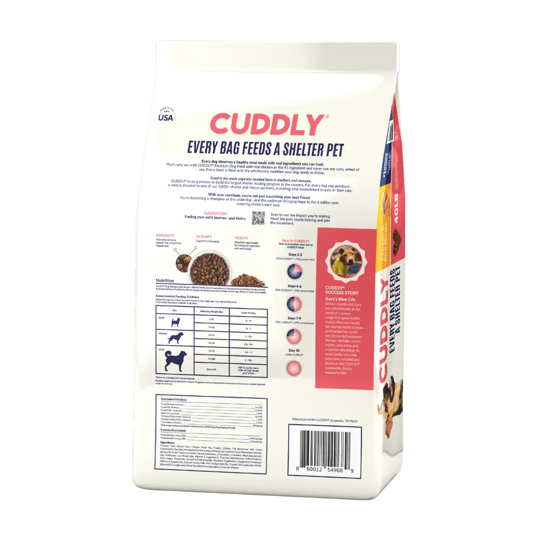 CUDDLY Chicken & Rice Dry Dog Food CUDDLY