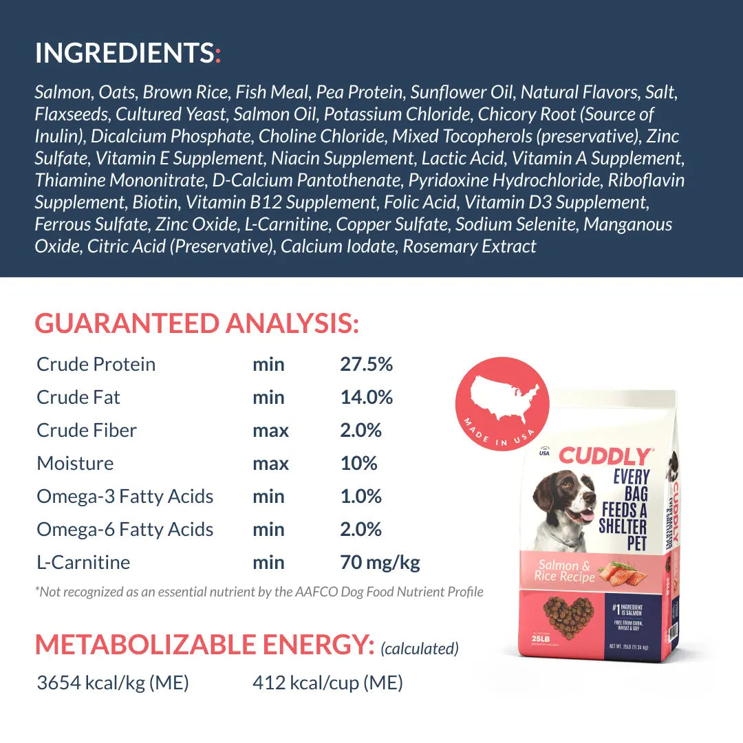 CUDDLY Salmon and Rice Dog Food CUDDLY