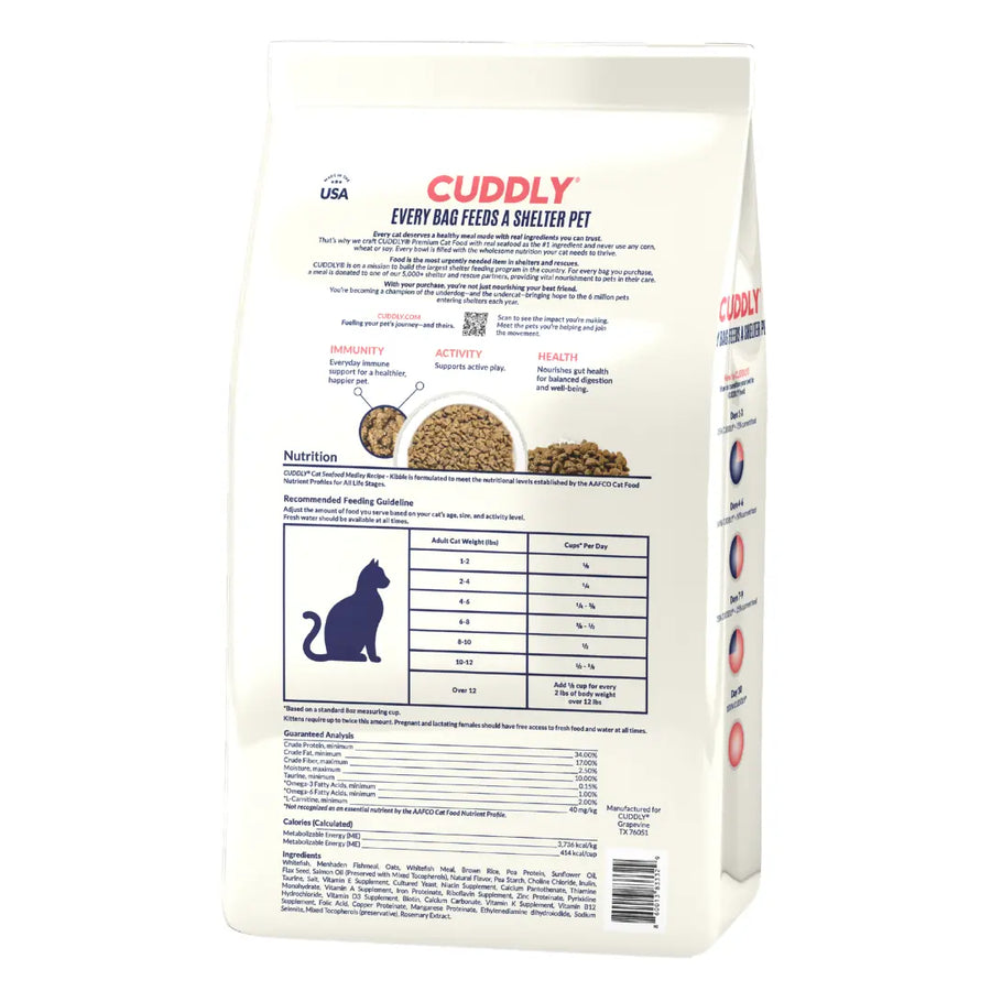 CUDDLY Seafood Medley Dry Cat Food CUDDLY