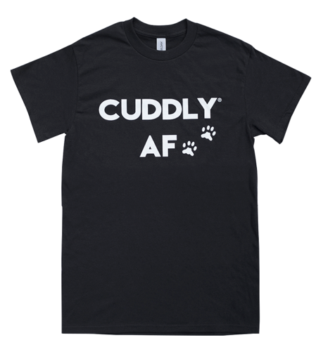 CUDDLY AF T-Shirt with Paw Prints