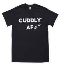Load image into Gallery viewer, &quot;CUDDLY AF&quot; T-Shirt w/ Paw Prints