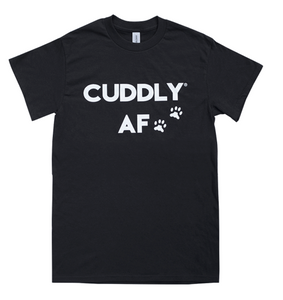 "CUDDLY AF" T-Shirt w/ Paw Prints