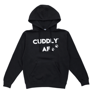 "CUDDLY AF" Sweatshirt w/ Paw Prints